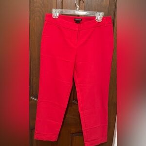 Express Editor red cropped cuffed women’s dress pants size 8